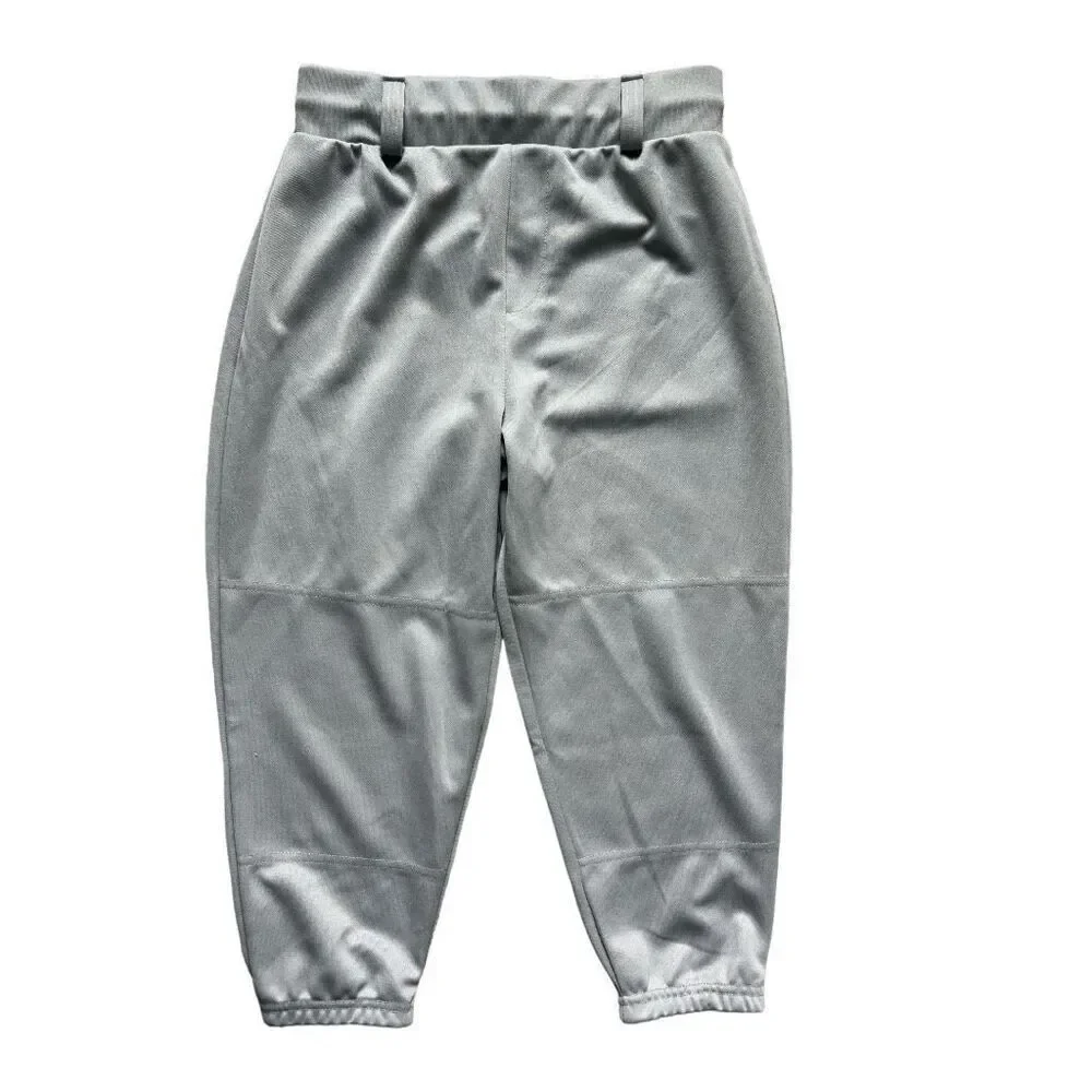 NWT Boys Youth Easton Pro Pull-Up Gray Elastic Cuff Baseball Pants - Sz XL